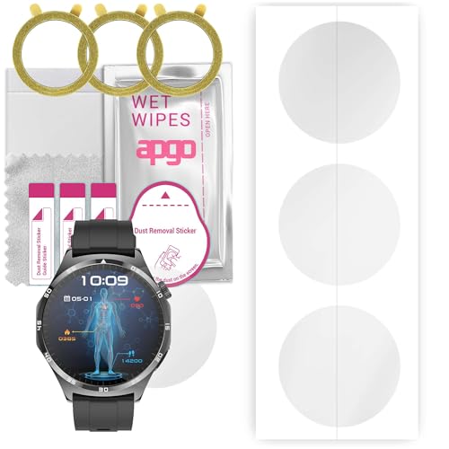 apgo 3x Hydrogel Ultra-Clear Screen Protector for JG Smart JGR-JS300, Hydrogel Film, Flexible, Soft TPU with positioning layer easy installation
