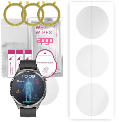 apgo 3x Hydrogel Ultra-Clear Screen Protector for JG Smart JGR-JS300, Hydrogel Film, Flexible, Soft TPU with positioning layer easy installation