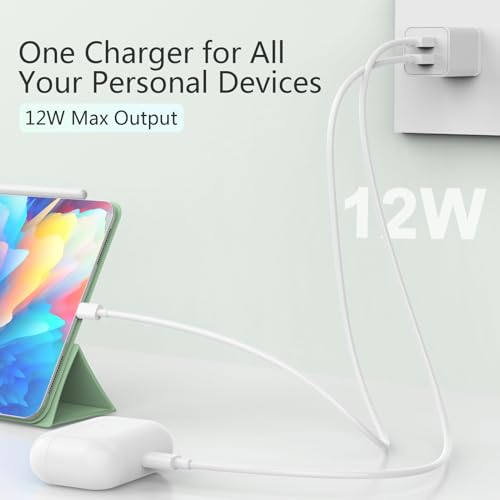 5Pack USB Wall Charger 2.4A Dual USB Port Cube Power Plug Adapter