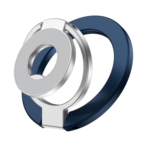 Magnetic Ring Holder for MagSafe Case Dual-Side Magnet Phone Grip Kickstand - color: blue