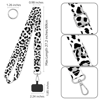 2 Pack Phone Lanyard Cell Phone Lanyard Crossbody Adjustable Phone Strap for Use Around the Neck Cell Phone Lanyard - color: Leopard Spots