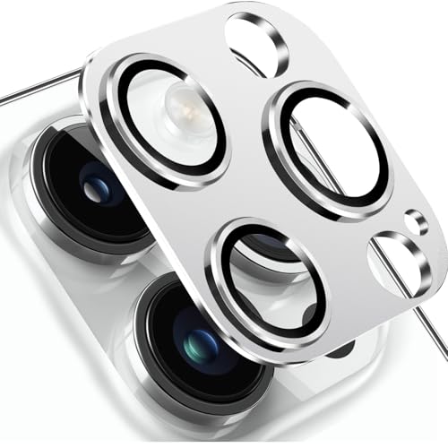 for iPhone 14 Pro and iPhone 14 Pro Max Camera Lens Protector, Anti-Scratch Tempered Glass Camera Screen Protector Shockproof Full Protective Camera Cover Case Friendly Lens Cover-Silver - color: Silver Glossy, size: for iPhone 14 Pro / 14 Pro Max