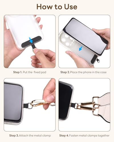 Phone Strap with Zippered Wallet and Clear Purse, Universal Adjustable Crossbody Phone Lanyard with Wallet (Arrowhead)