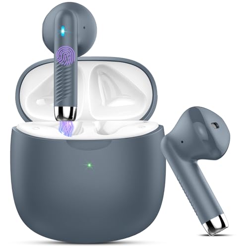 Wireless Earbuds, Bluetooth 5.4 Headphones in Ear with Noise Cancelling Mic - color: Dark Gray