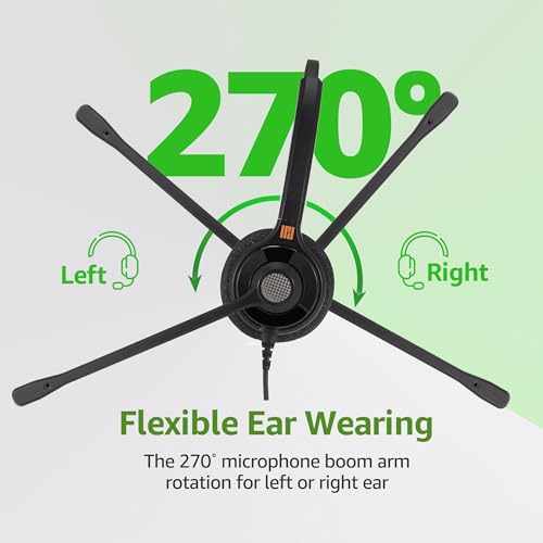IPD IPH-215 Office Phone Headset Binaural Wired QD to RJ9 - color: 215-DG-FOAM