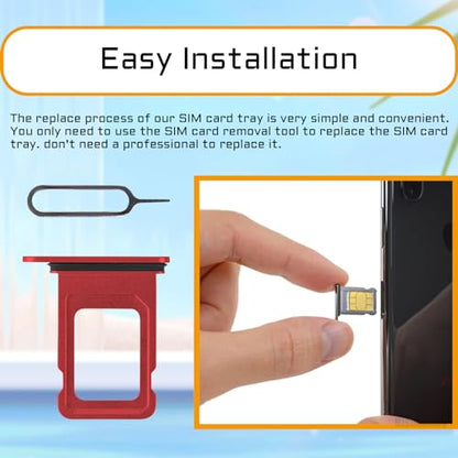 for iPhone 12 Red Single SIM Card Tray Slot Replacement