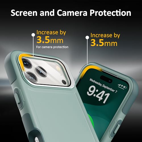 Follaroma for iPhone 17 Pro Max Case with Stand, Built-in Camera Cover, Compatible with MagSafe, Heavy Duty Shockproof Protection Phone Case, Anti-Drop, Magnetic Dual Layer Protective Cover,6.9",Green - color: Green, size: iPhone 17 Pro Max 6.9''