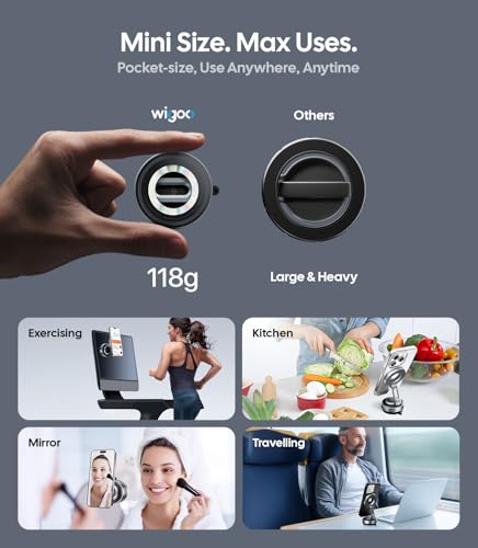 Wigoo Vacuum Magnetic Phone Holder for Car for Magsafe, Gray - color: Gray