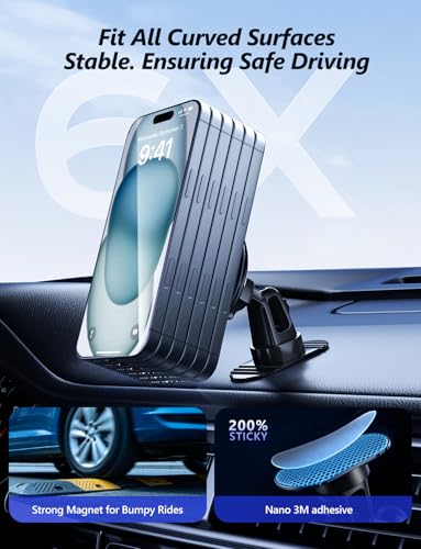 for Qi2.2 25W magsafe car mount charger, Magnetic Phone Holder with RGB Light, Wireless Car Charger 25W, Fast Charging For iPhone 17 Pro Max 16-12 Series, Galaxy S26 Ultra, Google Pixel 10 Pro