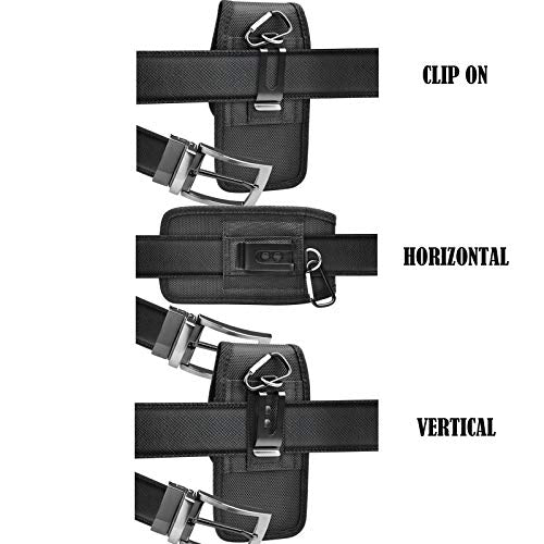 Njjex Cell Phone Holster Belt Clip for Samsung S25 Ultra iPhone 17 Pro Max | Nylon, Belt Clip for Galaxy S26 S25 Ultra S24 S23 A17 A16 A15 iPhone 17 Pro Max 16 15 16E Air card holder, pouch, for men