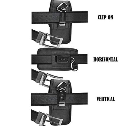 Njjex Cell Phone Holster Belt Clip for Samsung S25 Ultra iPhone 17 Pro Max | Nylon, Belt Clip for Galaxy S26 S25 Ultra S24 S23 A17 A16 A15 iPhone 17 Pro Max 16 15 16E Air card holder, pouch, for men