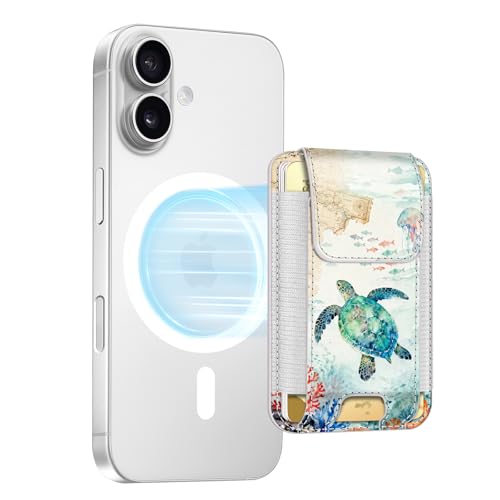 FINPAC MagSafe Wallet Magnetic Card Wallet Holder for Women Men - color: Underwater World