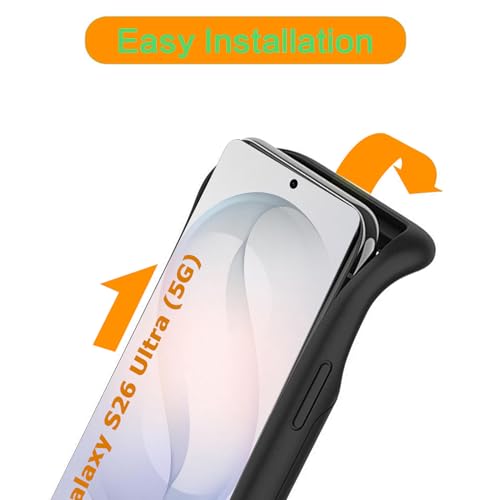 Battery Case for Galaxy S26 Ultra,12000mAh Portable Protective Smart Wireless Charging Case Support Carplay Compatible with Galaxy S26 Ultra(6.9 inches)Rechargeable Extended Battery Case(Black) - size: Galaxy S26 Ultra