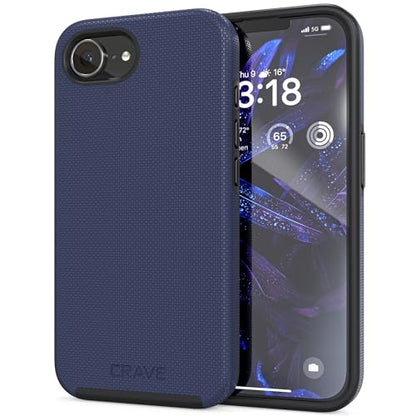 Crave for iPhone 17e Case and iPhone 16e Case, Shockproof Protection Dual Layer Case for iPhone 17e, iPhone 16e (6.1 inch) - Navy - color: Navy