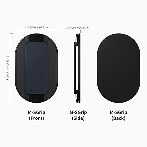 Sinjimoru MagSafe 그립용, MagSafe 스탠드용 마그네틱 폰 그립, 아이폰 17 16 15 14 13용 강력한 자석 폰 홀더 M-SGrip 네이비 - color: 네이비