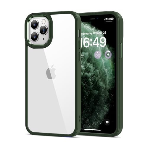 HOOMIL Case for iPhone 11 Pro 5.8-Inch, Non-Yellowing, Drop Protection, Anti-Scratch Transparent Hard Back Phone Cover - Green - color: Green, size: iPhone 11 Pro