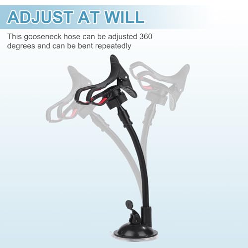 PATIKIL 7.9" Gooseneck, 4Pcs 1/4"-20 Male to Male Thread Metal Universal Hose Flexible Arm Gooseneck Tube Extension Holder for Action Camera, Phone, Microphone, Black - size: 7.9"