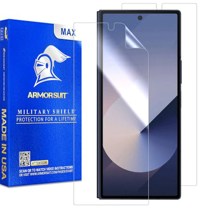ArmorSuit 2 Pack for Samsung Galaxy Z Fold 6 Screen Protector (Front Display) Max Coverage MilitaryShield HD Clear Film - Made in USA