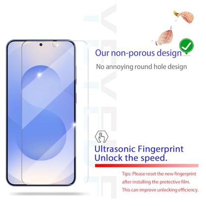 Galaxy S25 Plus / S25+ Tempered Glass Screen & Lens Protector 2+2 Pack | [Ultrasonic Fingerprint Unlock] [Case Friendly] [Bubble-Free] - size: Galaxy S25 Plus