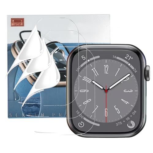 LOOKSEVEN 3 Pack Hydrogel Film For Apple Watch Series 8/9/10 Ultra - size: 49mm