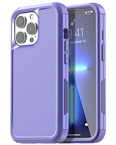 AICase for iPhone 13 Pro Max/iPhone 12 pro max Case,Heavy Duty Protective Phone Case Military Full Body Protection Shockproof/Dustproof/Drop Proof Rugged Durable Light Purple - color: Light purple