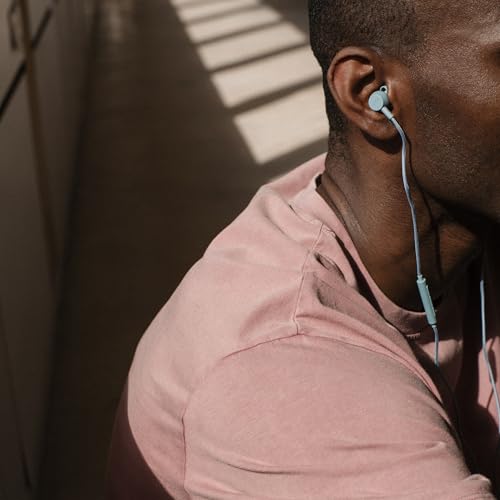Sudio V3 Essential Wired Earbuds | in Ear Headphones with Cable and USB-C Connector | Tangle-Resistant Braided Cable | Built-in Microphone | IPX4 Water Resistant | No Charging Needed | (Blue) - color: Blue