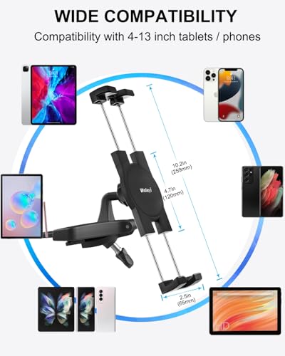CD Slot Car Tablet Mount, Ultra Sturdy CD Tablet Holder for Car with 360° Rotatable, Compatible with iPad Pro, Air, Mini, Galaxy Tabs, Z Fold, Fire HD, Surface Pro, iPhone, 4.7-13" Devices