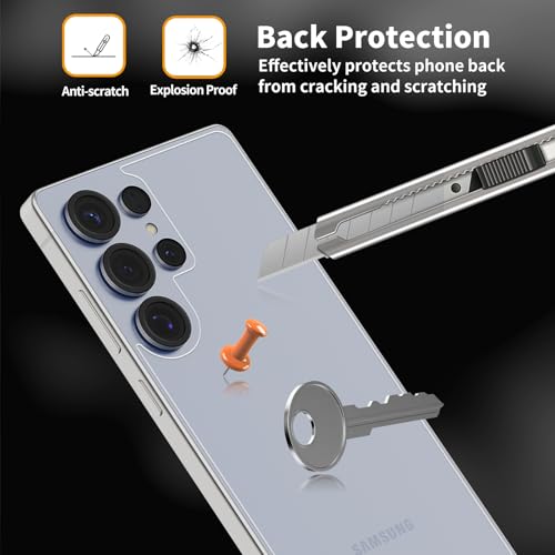 3-Pack PET Plastic Soft Film Back Protector for Galaxy S25 Ultra - size: Galaxy S25 Ultra Back Film