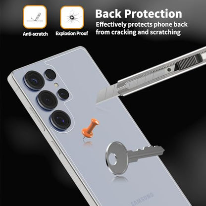 3-Pack PET Plastic Soft Film Back Protector for Galaxy S25 Ultra - size: Galaxy S25 Ultra Back Film