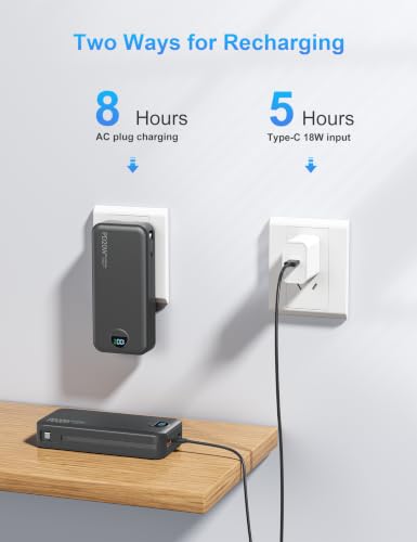 Ffnpua Portable Charger Power Bank 20000mAh PD20W w/Built-in Cables