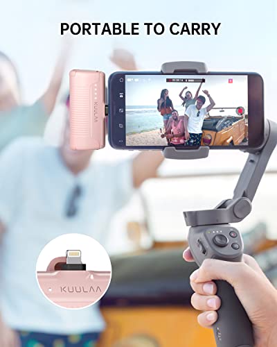 Kuulaa Portable Phone Charger, Small Power Bank 4500mAh Mini Power Bank for iPhone Cute Battery Pack Backup Charger Travel Compatible with iPhone 14/13/12/11/XS/XR (Pink) - color: Pink