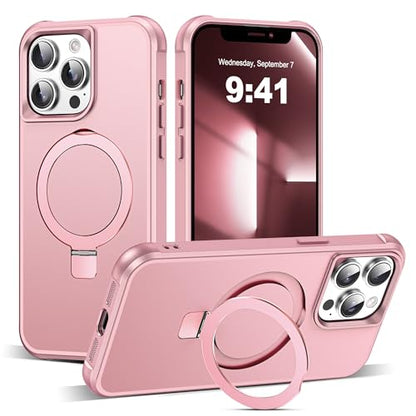 SKYLMW Compatible with iPhone 13 Pro Case with Stand,Rose Gold - color: Rose Gold, size: iPhone 13 Pro