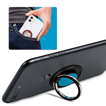 Phone Grip Ring Holder, 360° Rotation Finger Gripper and Kickstand for iPhone & Samsung, Compatible with Cell Phone Magnet and All Magnetic Mounts - Gold