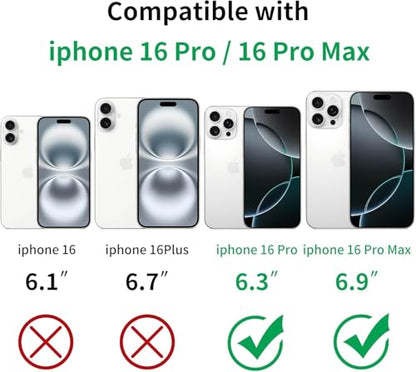 Designed for iPhone 16 Pro and 16 Pro Max Camera Lens Protector, Metal Lens Cover 9H Tempered Glass Camera Cover Anti Scratch Shockproof Screen Protector - color: Desert