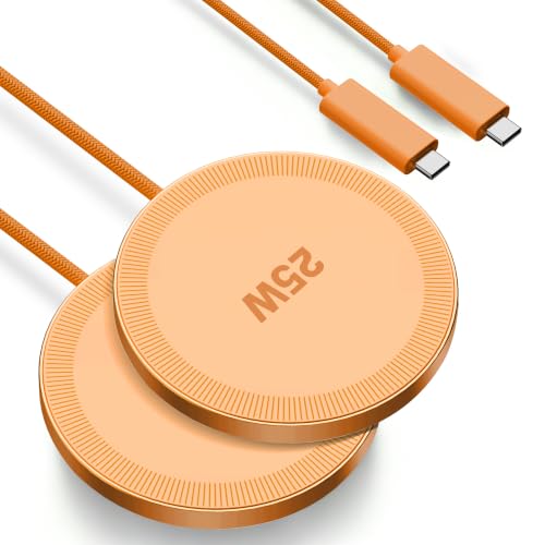 MagSafe 25W Magnetic Wireless Charger Fast Charging Pad for iPhone - color: Orange