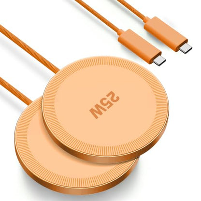 MagSafe 25W Magnetic Wireless Charger Fast Charging Pad for iPhone - color: Orange