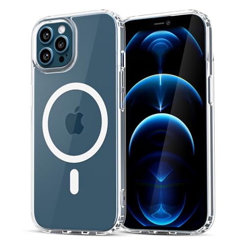 LoeoeL for iPhone 12 Pro Max Case Clear Mag Safe, Ultra Thin Slim Cover Magnetic Compatible with Magsafe Phone Case for Women Men Girl, Cute Soft TPU Silicone & Transparent Hard Plastic, Clear - color: Clear, size: 12 Pro Max