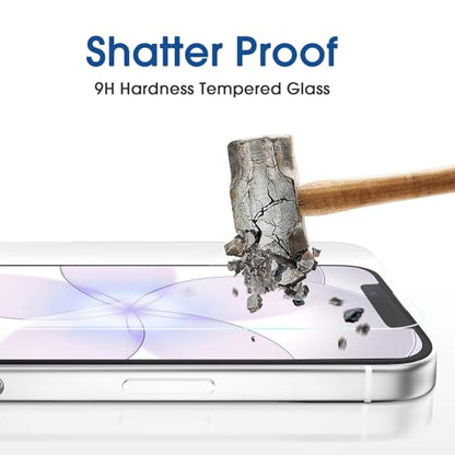 amFilm OneTouch for iPhone 17e Screen Protector 6.1'' Tempered Glass - size: C