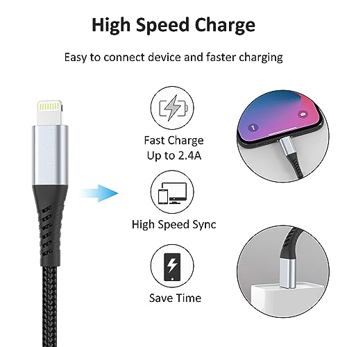 6 Inch iPhone Charging Cable, 0.5FT Short Lightning Cable for iPhone 14 13 - size: 0.5 Feet
