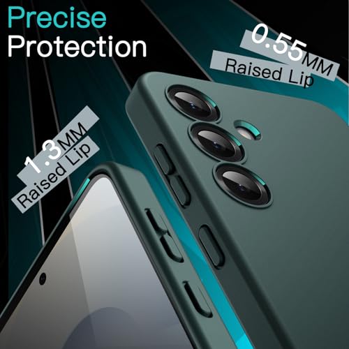 JETech Slim Case for Samsung Galaxy S25 Plus, Midnight Green | Camera Lens Protection, Soft TPU Design, Matte Finish, Shockproof Protection - color: Midnight Green, size: Galaxy S25 Plus