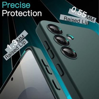JETech Slim Case for Samsung Galaxy S25 Plus, Midnight Green | Camera Lens Protection, Soft TPU Design, Matte Finish, Shockproof Protection - color: Midnight Green, size: Galaxy S25 Plus