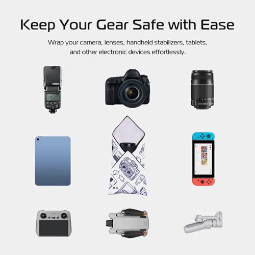 ULANZI Protective Anti-Scratch Lens Wrap Self-Adhesive Cloth f DSLR Camera - color: Off White