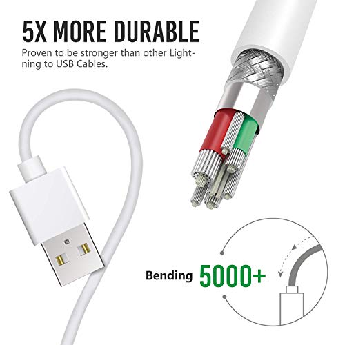 iPhone Charger 6Pack 3FT USB Lightning Cable Charging Cord Compatible with iPhone 14/13/12/12Pro/12ProMax/11/11Pro/11Pro MAX/XS/XS MAX/XR/X/8/8Plus/7/7Plus and More