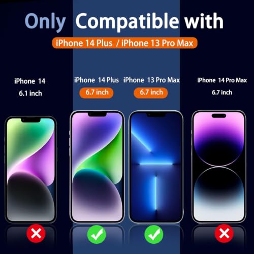 Ferilinso 3 Pack Privacy Screen Protector for iPhone 14 Plus/13 Pro Max - size: iPhone 14 Plus/13 Pro Max 6.7 INCH