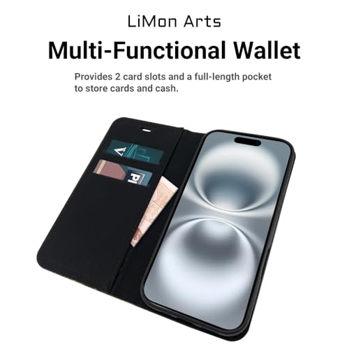 Cute Art Leather Case for iPhone 16 Pro (6.3") Wallet Cover | Magnetic Closure Flip Folio Cover, with Card Slot and Kickstand, Halloween Black Cool Stylish Van Gogh Head of a Skull - color: Van Gogh-Head of a Skull, size: iPhone 16 Pro (6.3 Inch)