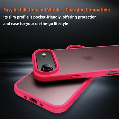 for iPhone 17 air Case Translucent Matte Phone Cover, [10 FT Military Grade Drop Protection] Slim Durable Shockproof Protective Bumper (Rose red, iPhone 17 air) - color: Rose Red, size: iPhone 17 Air