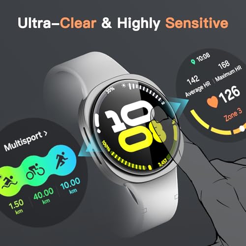 JETech Screen Protector for Samsung Galaxy Watch 9/8 44mm, 3-Pack | Tempered Glass Protection, HD Clear, Anti-Scratch Design - size: Galaxy Watch 9/8 44mm