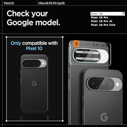 Spigen Glas.tR EZ FIT Optik Camera Lens Protector for Pixel 10 - size: Pixel 10