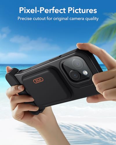 ESR Waterproof Phone Pouch for iPhone 13/14 /15, Black | Underwater Touch Sensitivity, IPX8 Floating Waterproof Cellphone Case with Lanyard, Dry Bag for Snorkeling
