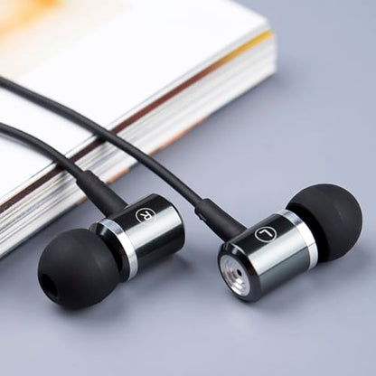 Wired Headphones with Noise-Canceling - Stereo Heavy Bass Plug Earbuds